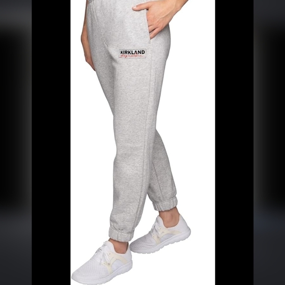 KIRKLAND SIGNATURE Logo Costco Wholesale Women’s grey Jogger Pants EXTRA LARGE - Picture 2 of 4